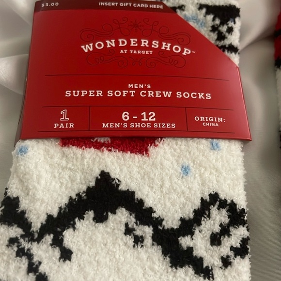 Wondershop Red and White Casual Socks Cozy Nordic Style - Picture 7 of 8